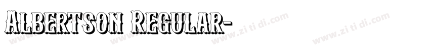 Albertson Regular字体转换